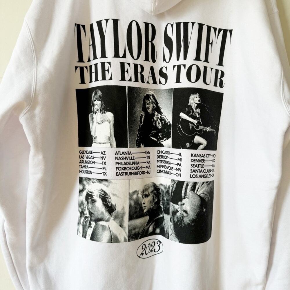 Taylor Swift The Eras Tour Official White and Black Collage Hoodie Sweatshirt XL - Picture 4 of 7